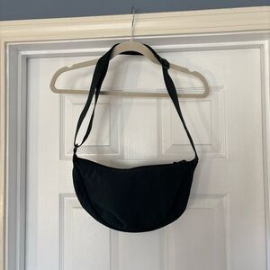 Uniqlo Dark Green Nylon Round Crescent Bag